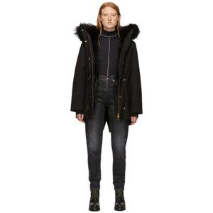 Like New: Mackage Black Down and Fur Chara Parka Black Small